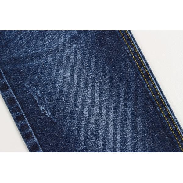 Hot Sell And Wholesale Dark Blue Crosshatch Slub Denim Jeans  Fabric