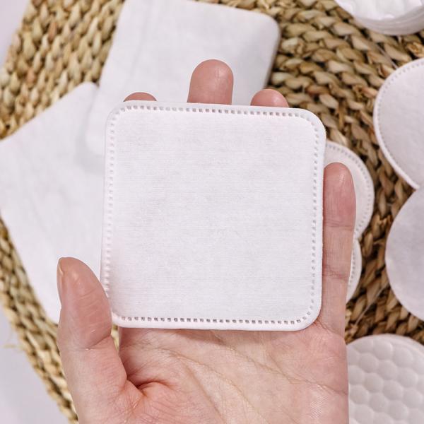 Carrés de coton de 7,5*7,5 cm pour lotion tonique visage, carrés de coton très absorbants