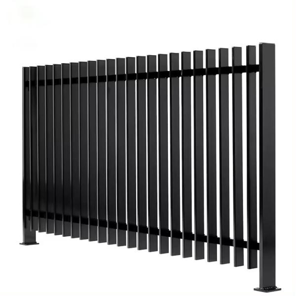 Aluminum Blade Fence Modern Design Door Black Vertical Flat Noodles Fence Privacy Garden Vertical Flat Noodles Fence