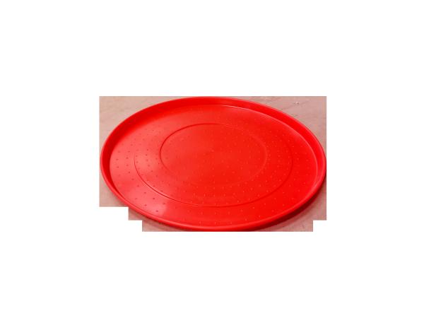 鶏肉のための赤い高耐久性円形の飼料トレイ