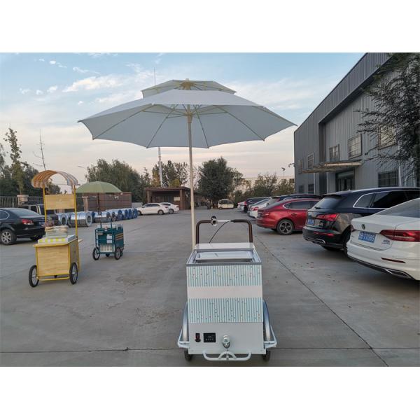 214*83*240cm Commercial Coffee Bike for Hot Drinks and Tea Stainless Steel Tricycle