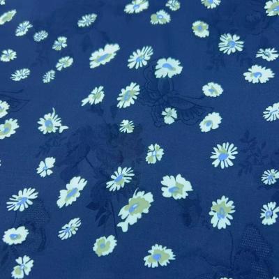 110GSM Jacquard Textured Fabric With Raised Pattern Printed Viscose Rayon Fabric