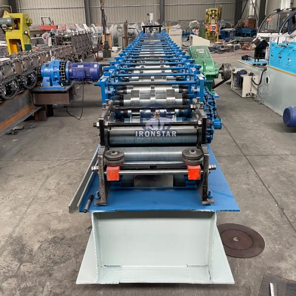 Automatic Guide Rail Roll Forming Machine for galvanized steel C guide rails with adjustable thickness and customizable size options