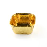 Embalagens de bolinhos de papel metálico de alumínio dourado