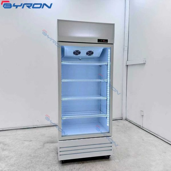 Single Door Drinks Fridge Adjustable Drink Refrigerator Fan Cooling