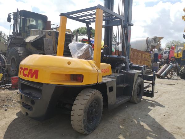 Used 2010year Japan TCM FD70Z8 Diesel Forklift Truck , Used 7ton TCM manual forklift Selling in China