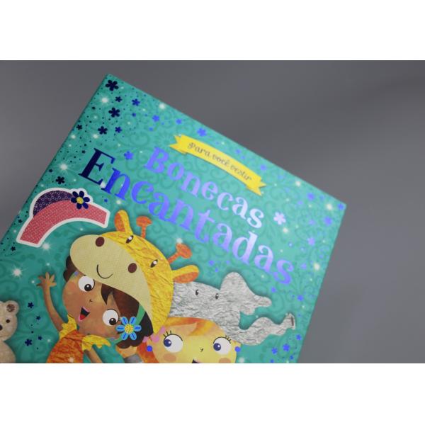 Blue Gold Foil Stamping Board Books For Toddlers , Cartoon Figure Kids Board Books