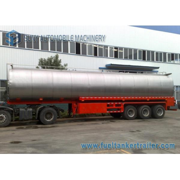 45m3 304 2B Edible Grade Chemical Tank Trailer 3 Axle For Milk / Liquid Food