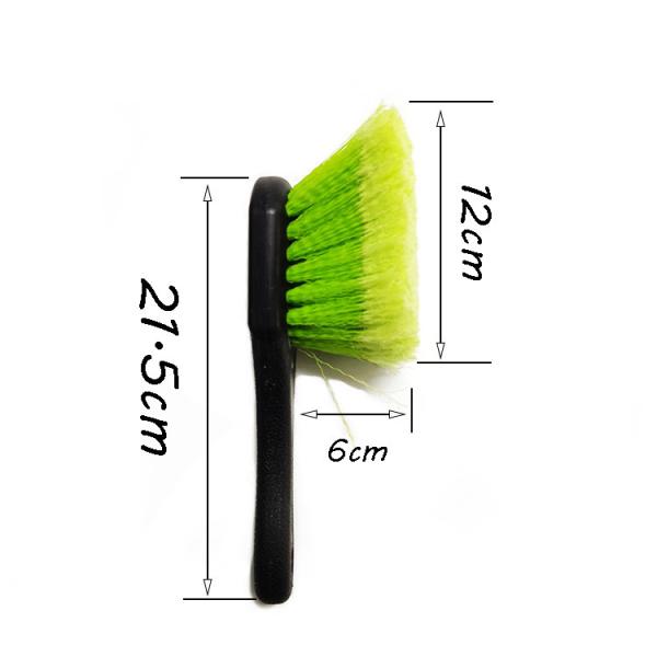 21.5cm Reusable HandHeld Soft Bristle Wheel Brush PP Handle