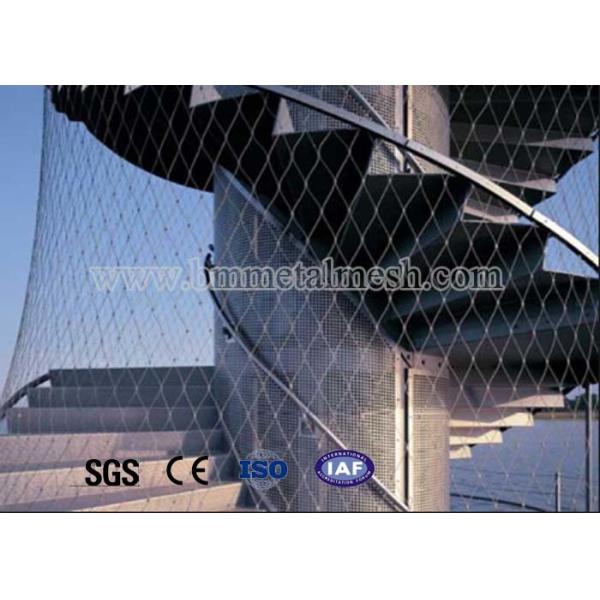 Stainless Steel Cable Webnet / Cable Mesh For Bridge Protection