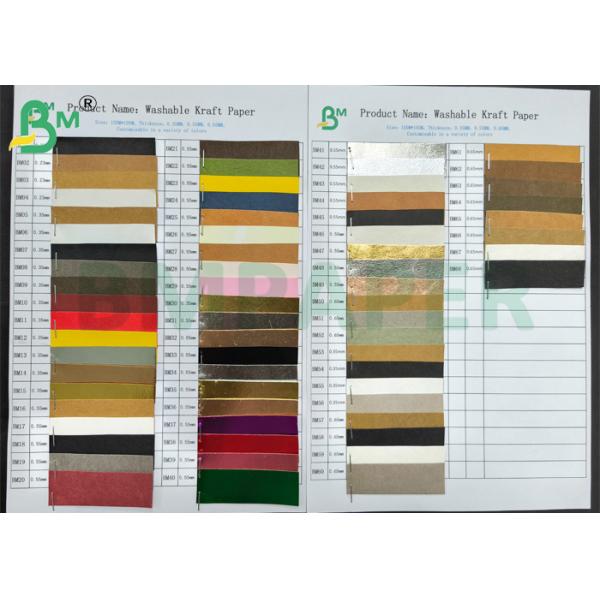 Tough Washable Paper Kraft 0.55mm Cellulose Fiber Paper Brown White Black Многоцветная стираемая крафт-бумага для хранения пищевых саженцев