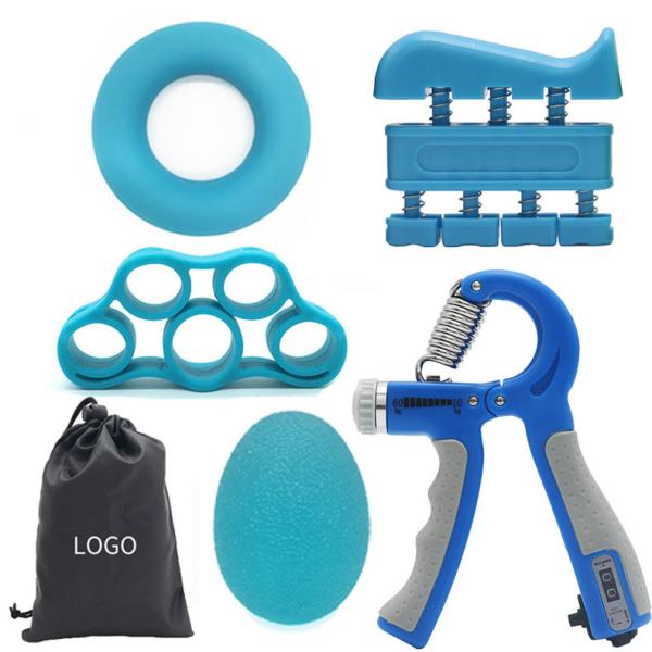 5 Pack Hand Grip Strengthener Kit Adjustable Silicone Grip Strength Trainer Kit