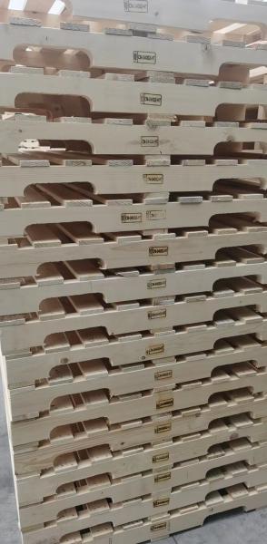 Venda Paleta de madeira de armazém 1000*1200 Paletas de madeira pesadas