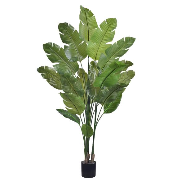 Haihong New Arrival Indoor Artificial Plants Realistic Bird Of Paradise Artificial Plant Tropical Palm Decoration Salon For Home