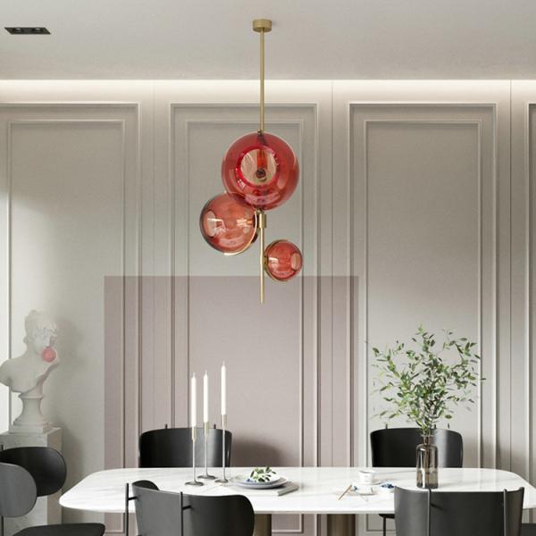 Nordic Pendant Lamp Postmodern Designer Red Glass Pendant Lights(WH-GP-169)