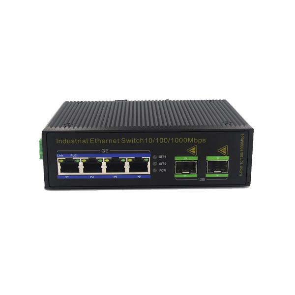 6 Port Industrial Gigabit Ethernet Switch 10Gbps IEEE802.3 1000Mbps