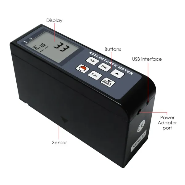 RM-206 Portable Light Reflectance Meter RS-232 Data Output for Coatings / Plastics