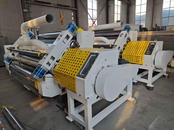 Steam Heating Vacuum Adsorption Corrugated Cardboard Making Single Face Machine