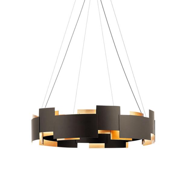 Art Deco Led Pendant Lights Living Dining Room round Moderne Oval LED Chandelier（WH-MI-114)