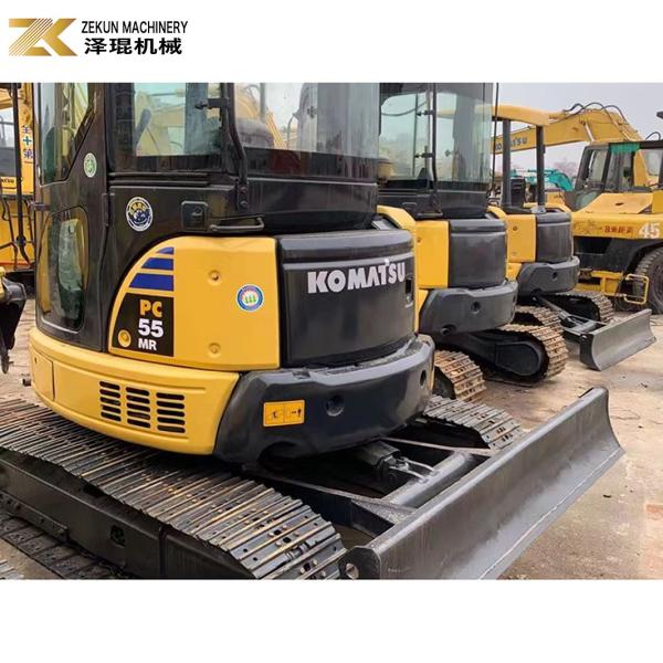 Excavateur Komatsu PC55MR-2 d'occasion avec 28,5 kW de puissance et une capacité de seau de 0,2 m3