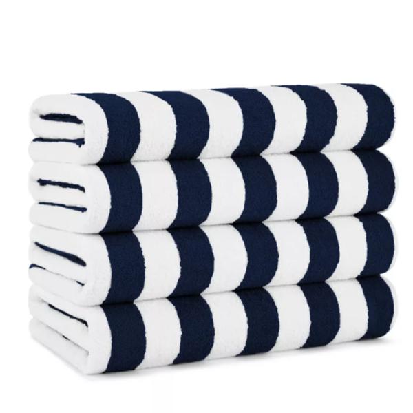 The Signature Stripe Cabana Towel: A Premium Soft, Absorbent, and Quick-Drying Large Beach Towel with Exclusive Yarn-Dyed Stripes