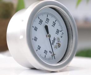 Lower Back Connection Pressure Gauge Capsule Manometer 0-3 Psi DN40-DN63