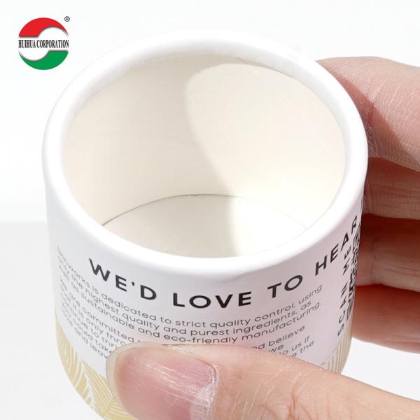 Conteneur en carton rond écologique pour poudre, biscuits, grains de café, aliments, tube en papier, emballage de thé