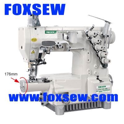 Small Horizontal Cylinder Bed Three Needle Interlock Sewing Machine FX720-356