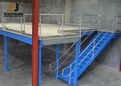 Steel Q235 / Q345 Industrial Mezzanine Floors Two Layer For Warehouse