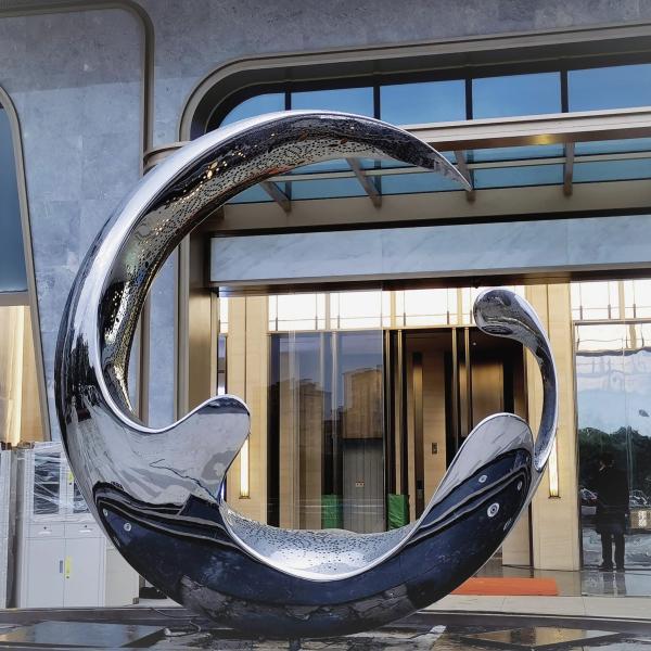 Custom Size Outdoor Garden Park Decoration Stainless Steel Metal Fountain Landscape Statue with Hard Enamel Technique