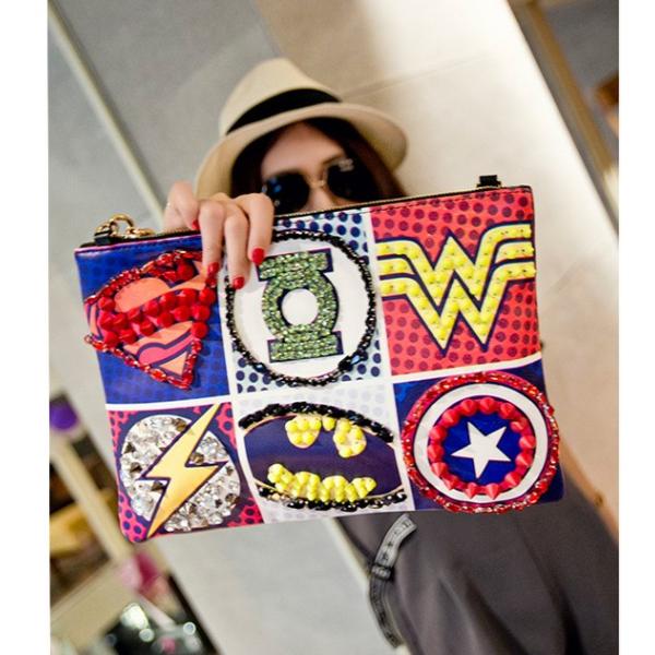 2016 new creative handmade embroidery exquisite fashion pu leather shoulder diagonal package tide Ms.