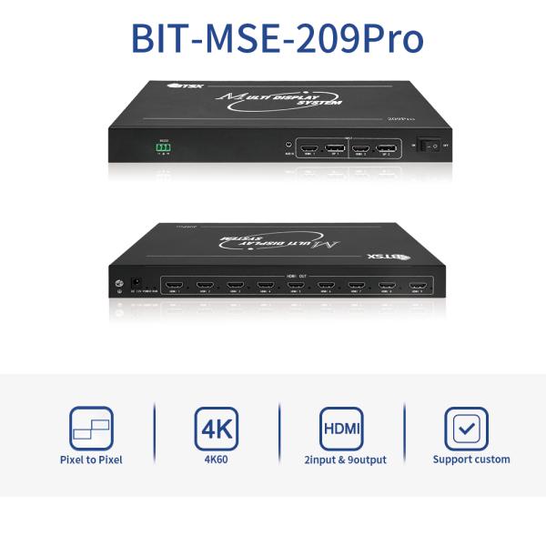 Contrôleur de mur d'images Bitvisus 4k 2x3 prenant en charge diverses configurations d'entrée/sortie, adapté aux environnements complexes