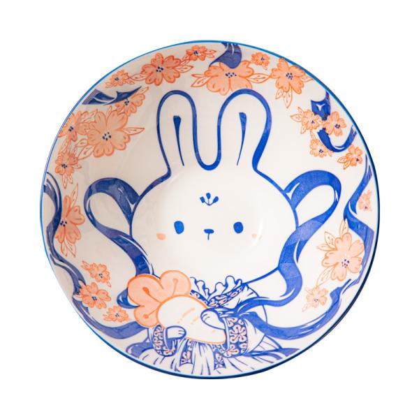 Готовы к отправке на складе Персонализированные керамические миски Подарочный набор Красочные печатные под глазурной кухни 4 шт Суп 6,5 дюйма 8 дюймов