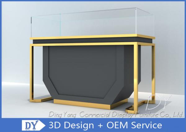 Fashion Attractive Gray Jewelry Store Showcases / Big Storage Jewelry Display Cases
