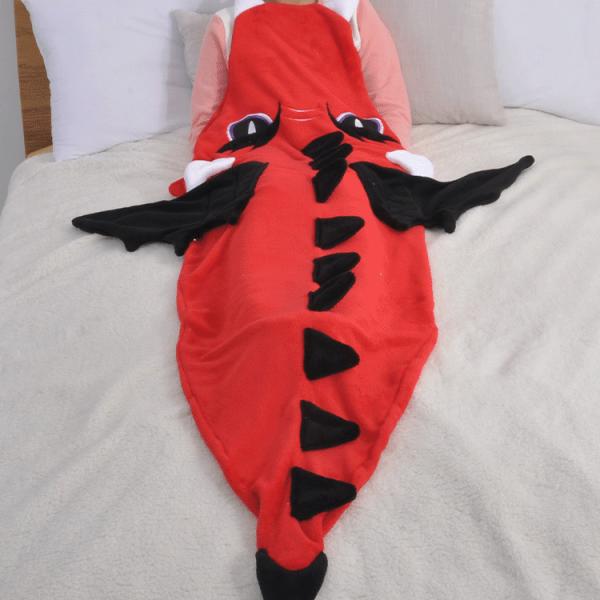 Knit Animal Tail Blanket Customized Cozy Double Sided Fleece Blanket