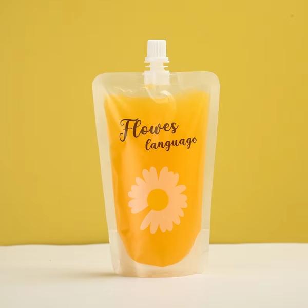Custom Printed Jelly Juice Liquor Water Drink Standing Mini Die Cut Liquid Refill Package Plastic Bag Stand up Pouch Spout Pouch