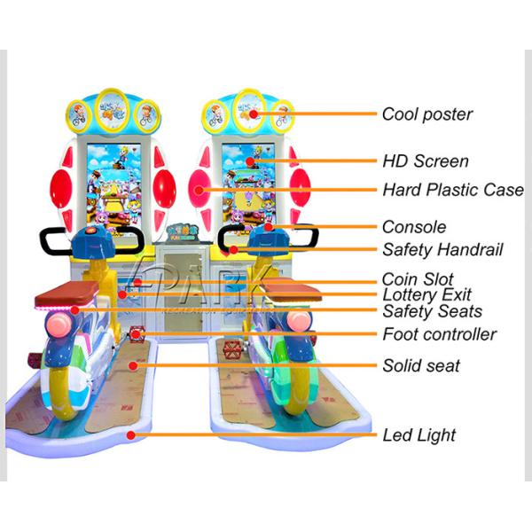 Indoor Speed Kids Bicycle Amusement Kiddie Ride Indoor Arcade Video Kids Game Machine