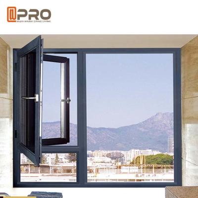 Energy Efficient Customized Aluminum Casement Windows Double Glazed inward opening asement window with