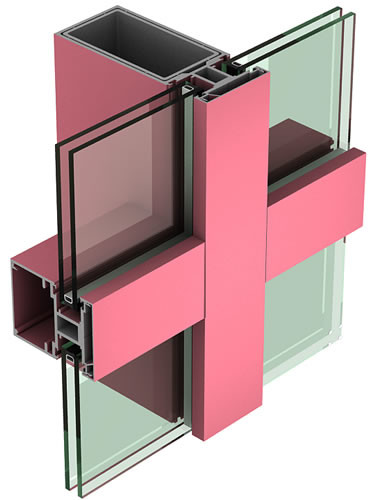 Фрамелесс алюминиевый профиль ненесущей стены легкий для установки и для поддержания