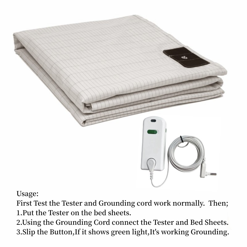 Factory Wire Cord Tester with Grounding Cord for Conductive Earth Mats Earthing Bed Sheets test the Earth Grounded