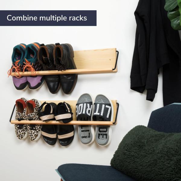 Customized Logo Acceptable Modern Wall Mounted Shoe Rack for All-Season