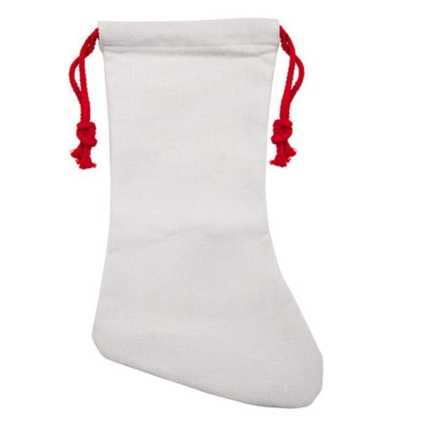 Sublimation Christmas Decorations White Linen Christmas Stocking Sublimation Blanks