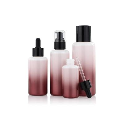 grupo redondo vazio da garrafa de vidro da loção do inclinação de 50ml 100ml