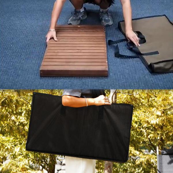 Compact Wood Collapsible Camping Table 67x39x28cm 3.7kg