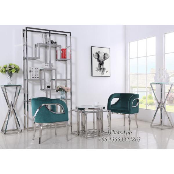 Velvet Dining Chair With Chrome Legs In Furniture Manufacturer (YS-11)