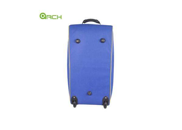 Rolling Bag Printing 600d Polyester Luggage Wheeled Duffle with One Front Pocket