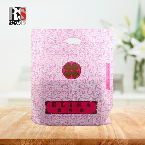 Пластиковая ручка торговая сумка перерабатываемая гравировка печать для бутика