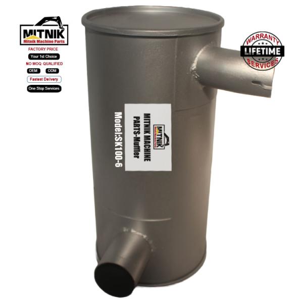 SK100-6 Excavator Muffler Silencer Exhaust Part Energy Mining Apply to Excavators