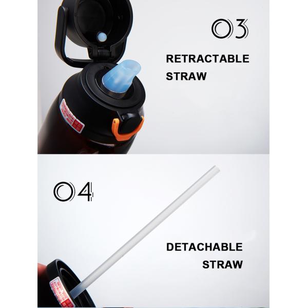 Modern Design Style 750ml Capacity Suction Cap Sport Kettle with Handle and Straw