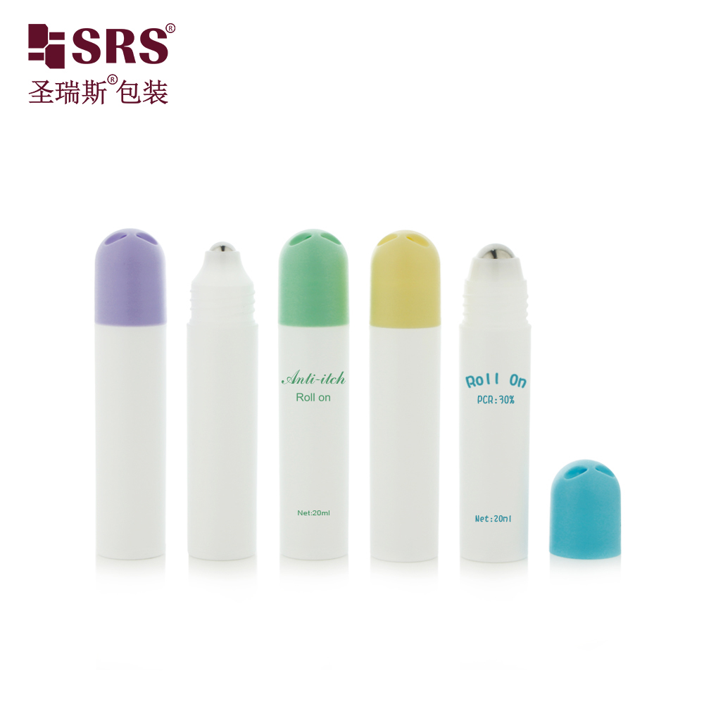 Wholesale 20ml Empty Plastic Roll‑on Vial Round Cover Steel Ball Bottle For Fabric Stain Remover Liquid